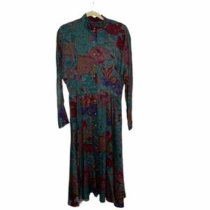 VTG CD de Christian Dior Prairie Floral Dress USA